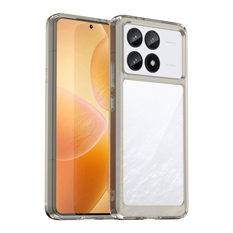 For Xiaomi Redmi K70 Pro Colorful Series Acrylic Hybrid TPU Phone Case(Transparent Grey) - K70 Pro Cases by PMC Jewellery | Online Shopping South Africa | PMC Jewellery | Buy Now Pay Later Mobicred