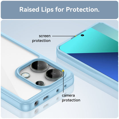 For Xiaomi Redmi Note 13 4G Global Colorful Series Acrylic Hybrid TPU Phone Case(Blue) - Note 13 Cases by PMC Jewellery | Online Shopping South Africa | PMC Jewellery | Buy Now Pay Later Mobicred