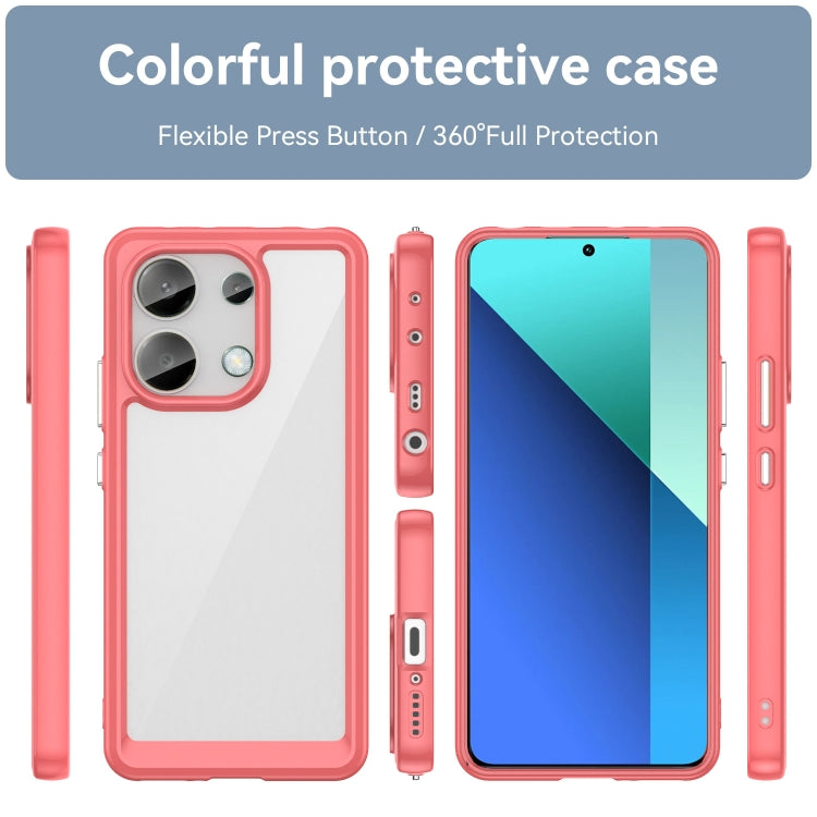 For Xiaomi Redmi Note 13 4G Global Colorful Series Acrylic Hybrid TPU Phone Case(Red) - Note 13 Cases by PMC Jewellery | Online Shopping South Africa | PMC Jewellery | Buy Now Pay Later Mobicred