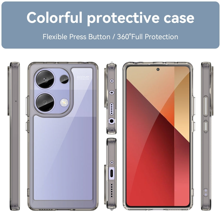 For Redmi Note 13 Pro 4G Global Colorful Series Acrylic Hybrid TPU Phone Case(Transparent Grey) - Note 13 Pro Cases by PMC Jewellery | Online Shopping South Africa | PMC Jewellery | Buy Now Pay Later Mobicred