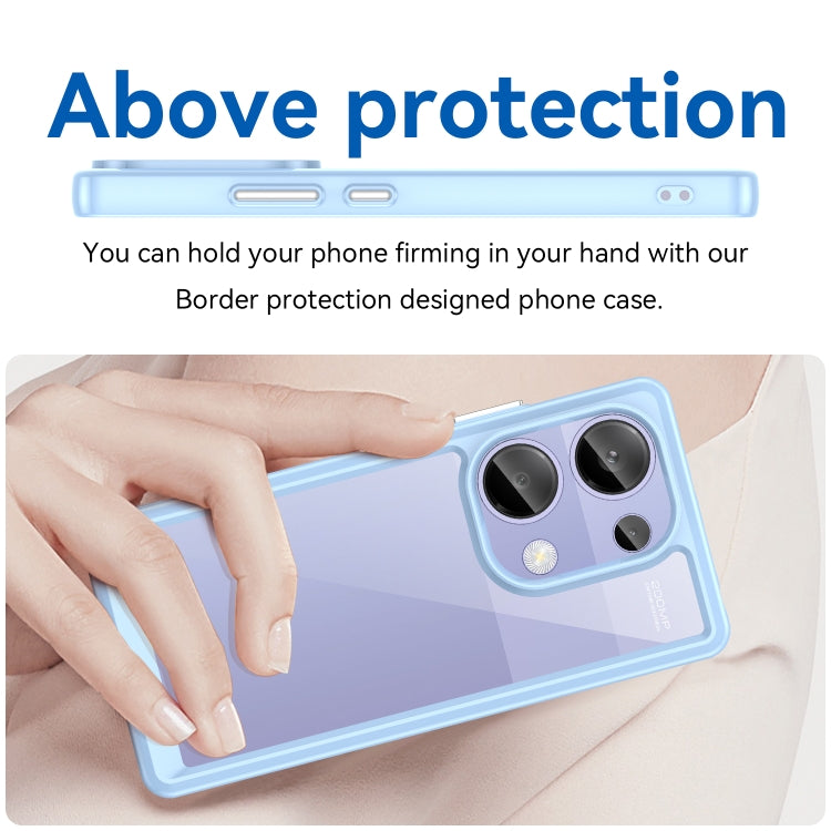 For Redmi Note 13 Pro 4G Global Colorful Series Acrylic Hybrid TPU Phone Case(Blue) - Note 13 Pro Cases by PMC Jewellery | Online Shopping South Africa | PMC Jewellery | Buy Now Pay Later Mobicred