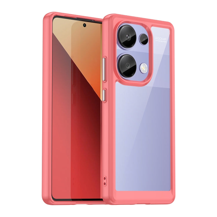 For Redmi Note 13 Pro 4G Global Colorful Series Acrylic Hybrid TPU Phone Case(Red) - Note 13 Pro Cases by PMC Jewellery | Online Shopping South Africa | PMC Jewellery | Buy Now Pay Later Mobicred