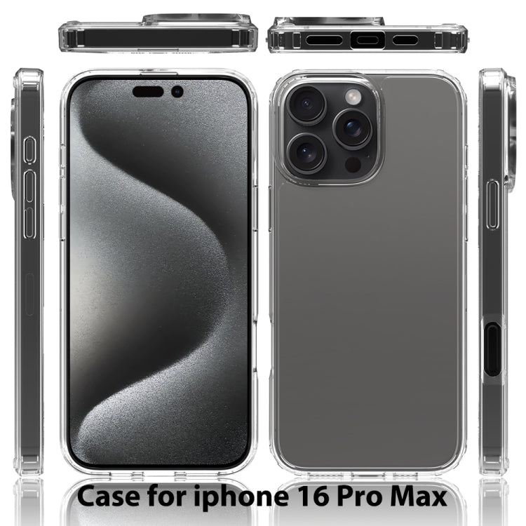 For iPhone 16 Pro Max Scratchproof Acrylic TPU Phone Case(Black) - iPhone 16 Pro Max Cases by PMC Jewellery | Online Shopping South Africa | PMC Jewellery | Buy Now Pay Later Mobicred