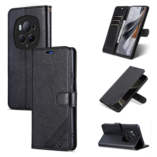 For Honor Magic6 Pro AZNS Sheepskin Texture Flip Leather Phone Case(Black) - Honor Cases by AZNS | Online Shopping South Africa | PMC Jewellery | Buy Now Pay Later Mobicred