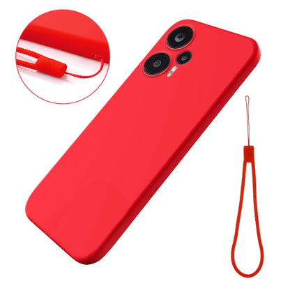 For Xiaomi Poco F5 5G Pure Color Liquid Silicone Shockproof Phone Case(Red) - Xiaomi Cases by PMC Jewellery | Online Shopping South Africa | PMC Jewellery