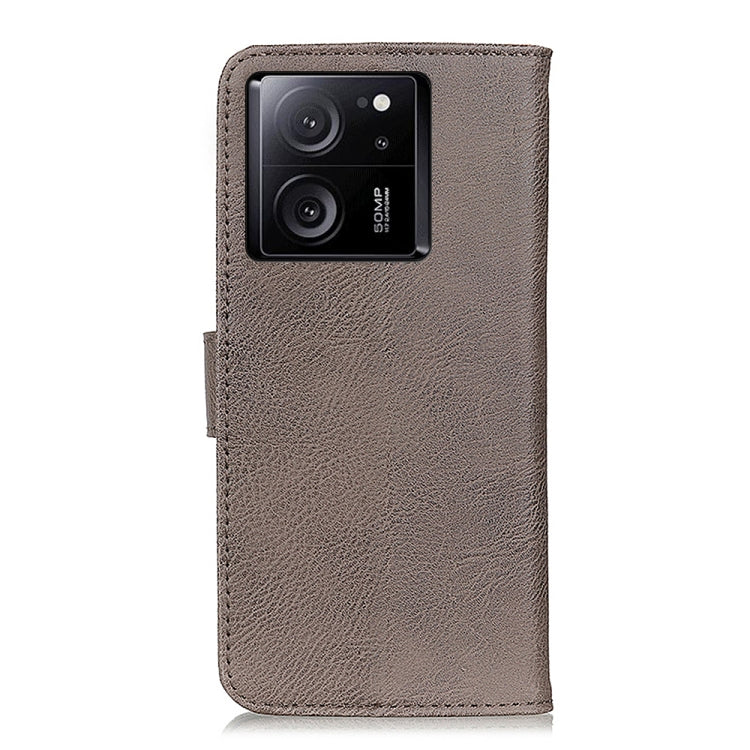 For Xiaomi 13T 5G / Redmi K60 Ultra 5G KHAZNEH Cowhide Texture Flip Leather Phone Case(Khaki) - Redmi K60 Ultra Cases by PMC Jewellery | Online Shopping South Africa | PMC Jewellery | Buy Now Pay Later Mobicred