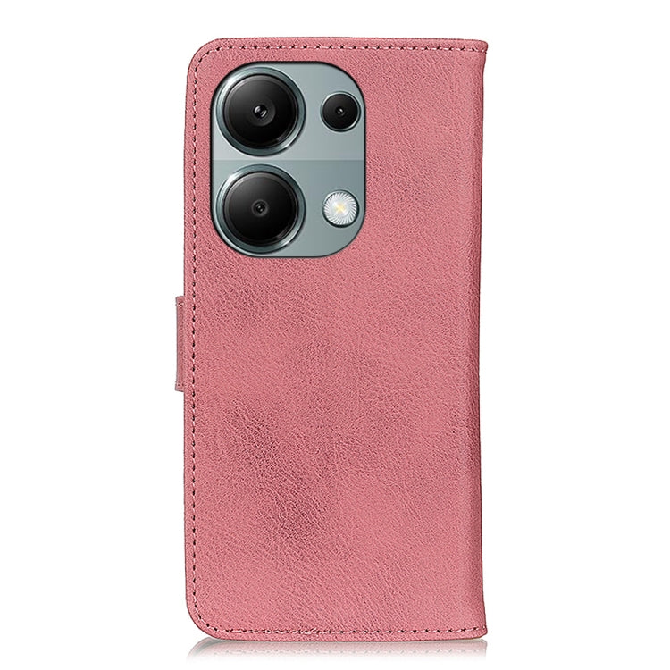 For Xiaomi Redmi Note 13 Pro 4G/Poco M6 Pro 4G KHAZNEH Cowhide Texture Flip Leather Phone Case(Pink) - Note 13 Pro Cases by PMC Jewellery | Online Shopping South Africa | PMC Jewellery | Buy Now Pay Later Mobicred