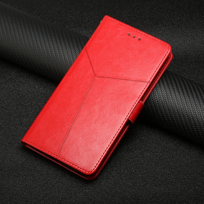 For iPhone SE 2024 HT01 Y-shaped Pattern Flip Leather Phone Case(Red) - More iPhone Cases by PMC Jewellery | Online Shopping South Africa | PMC Jewellery | Buy Now Pay Later Mobicred