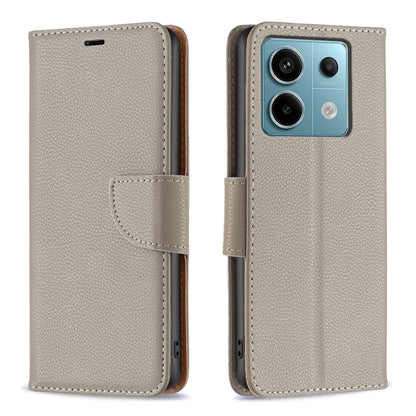 For Xiaomi Redmi Note 13 Pro 4G Global Litchi Texture Pure Color Leather Phone Case(Grey) - Note 13 Pro Cases by PMC Jewellery | Online Shopping South Africa | PMC Jewellery | Buy Now Pay Later Mobicred