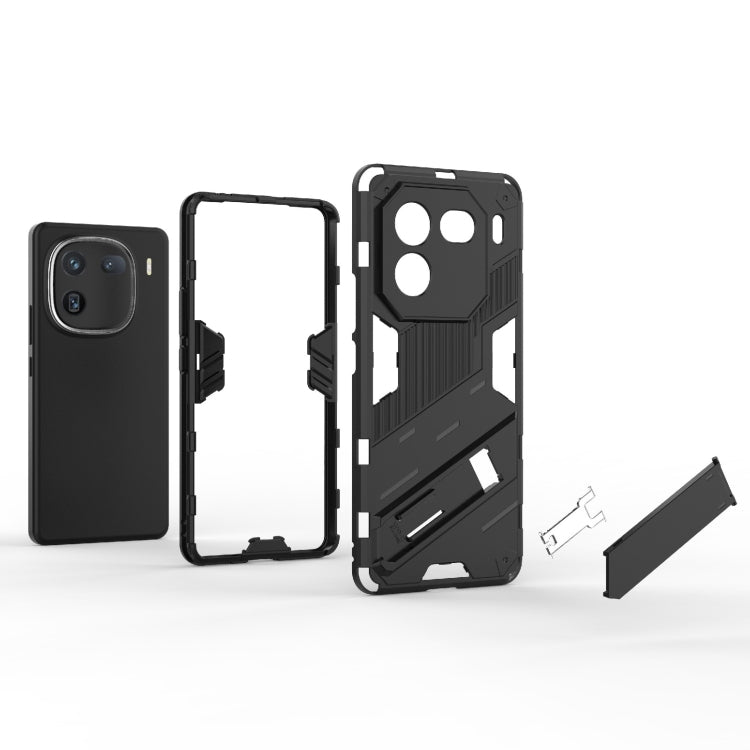 For vivo iQOO 12 5G Punk Armor 2 in 1 PC + TPU Phone Case with Holder(White) - iQOO 12 Cases by PMC Jewellery | Online Shopping South Africa | PMC Jewellery