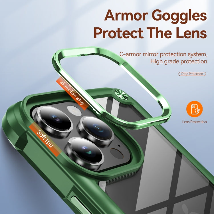 For iPhone 16 Pro TPU + PC Lens Protection Phone Case(Green) - iPhone 16 Pro Cases by PMC Jewellery | Online Shopping South Africa | PMC Jewellery | Buy Now Pay Later Mobicred