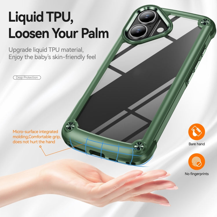 For iPhone 16 TPU + PC Lens Protection Phone Case(Green) - iPhone 16 Cases by PMC Jewellery | Online Shopping South Africa | PMC Jewellery | Buy Now Pay Later Mobicred