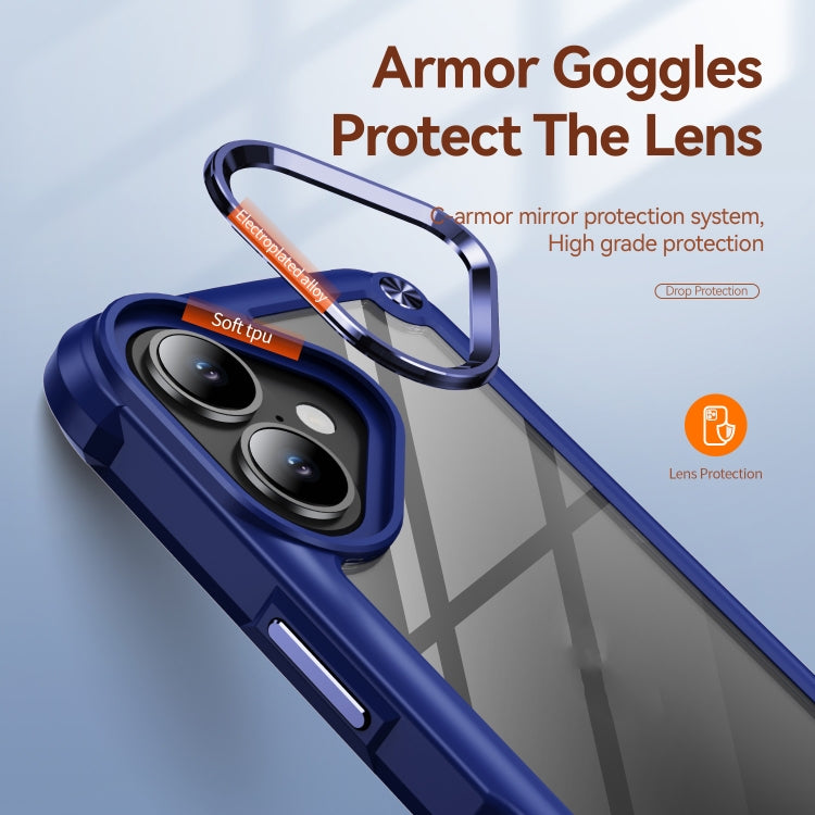 For iPhone 16 Plus TPU + PC Lens Protection Phone Case(Blue) - iPhone 16 Plus Cases by PMC Jewellery | Online Shopping South Africa | PMC Jewellery | Buy Now Pay Later Mobicred