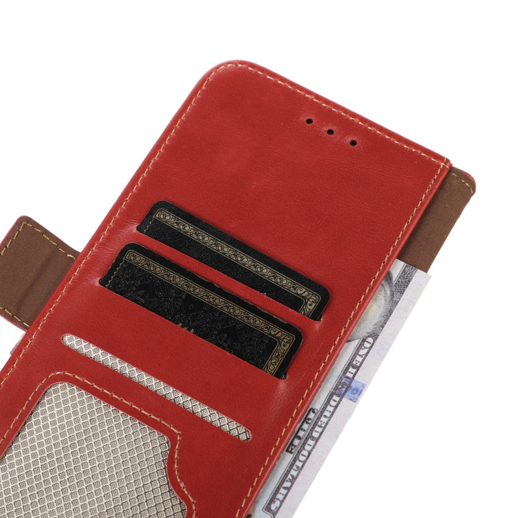 For iPhone 16 Plus Crazy Horse Top Layer Cowhide Leather Phone Case(Red) - iPhone 16 Plus Cases by PMC Jewellery | Online Shopping South Africa | PMC Jewellery | Buy Now Pay Later Mobicred