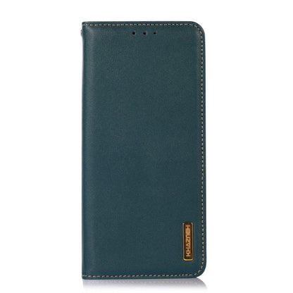 For iPhone 16 Pro Max KHAZNEH Nappa Top Layer Cowhide Leather Phone Case(Green) - iPhone 16 Pro Max Cases by PMC Jewellery | Online Shopping South Africa | PMC Jewellery | Buy Now Pay Later Mobicred