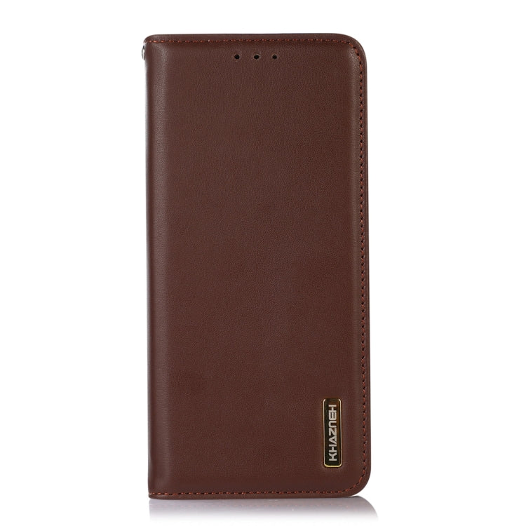 For iPhone 16 KHAZNEH Nappa Top Layer Cowhide Leather Phone Case(Brown) - iPhone 16 Cases by PMC Jewellery | Online Shopping South Africa | PMC Jewellery | Buy Now Pay Later Mobicred