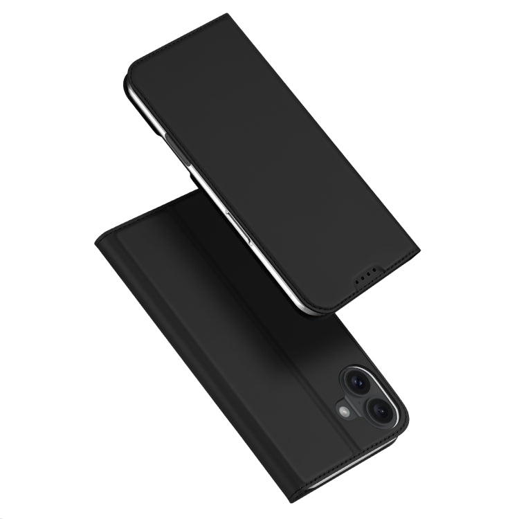 For iPhone 16 DUX DUCIS Skin Pro Series Flip Leather Phone Case(Black) - iPhone 16 Cases by DUX DUCIS | Online Shopping South Africa | PMC Jewellery | Buy Now Pay Later Mobicred