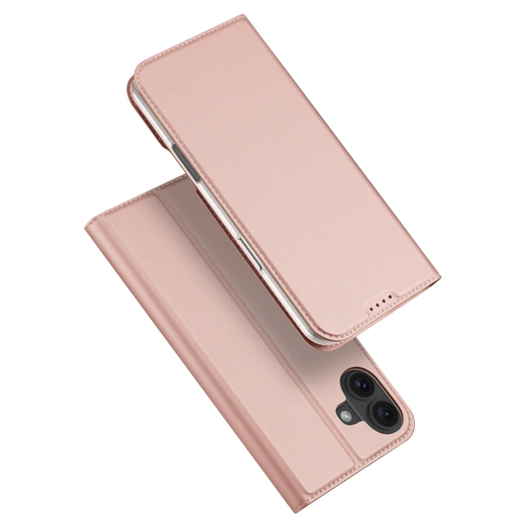 For iPhone 16 DUX DUCIS Skin Pro Series Flip Leather Phone Case(Rose Gold) - iPhone 16 Cases by DUX DUCIS | Online Shopping South Africa | PMC Jewellery | Buy Now Pay Later Mobicred