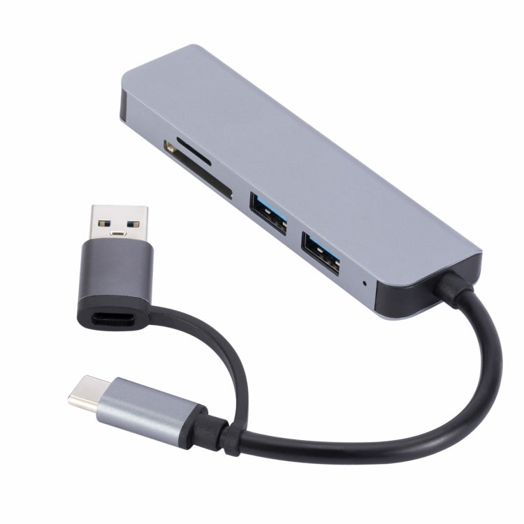 2302 5 in 1 USB+USB-C/Type-C to USB Multi-function Docking Station HUB Adapter - USB HUB by PMC Jewellery | Online Shopping South Africa | PMC Jewellery | Buy Now Pay Later Mobicred