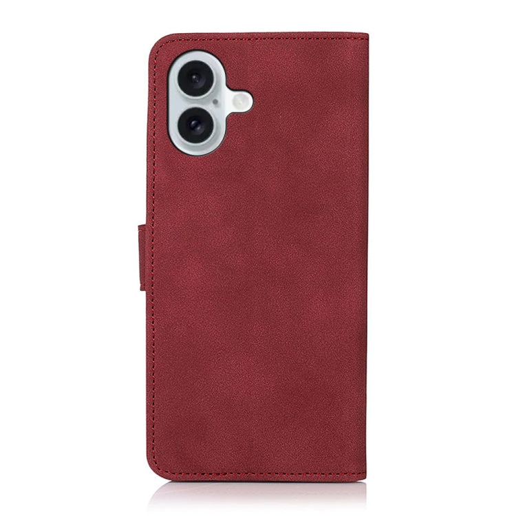 For iPhone 16 KHAZNEH Matte Texture Leather Phone Case(Red) - iPhone 16 Cases by PMC Jewellery | Online Shopping South Africa | PMC Jewellery | Buy Now Pay Later Mobicred