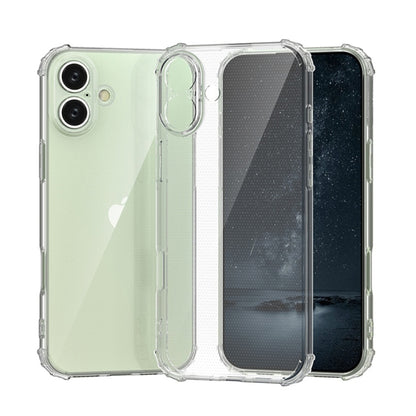 For iPhone 16 Plus Four-Corner Shockproof Clear TPU Phone Case(Transparent) - iPhone 16 Plus Cases by PMC Jewellery | Online Shopping South Africa | PMC Jewellery | Buy Now Pay Later Mobicred