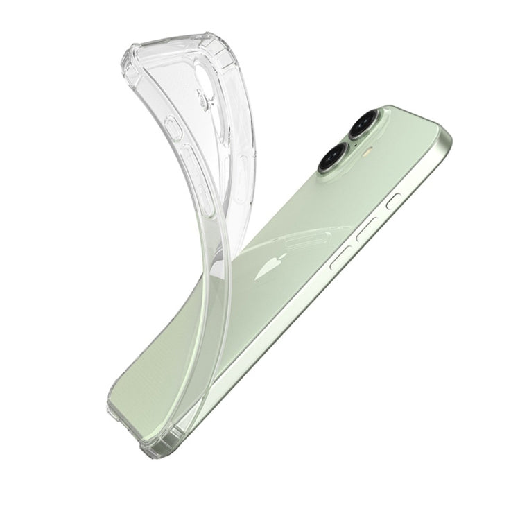 For iPhone 16 Four-Corner Shockproof Clear TPU Phone Case(Transparent) - iPhone 16 Cases by PMC Jewellery | Online Shopping South Africa | PMC Jewellery | Buy Now Pay Later Mobicred