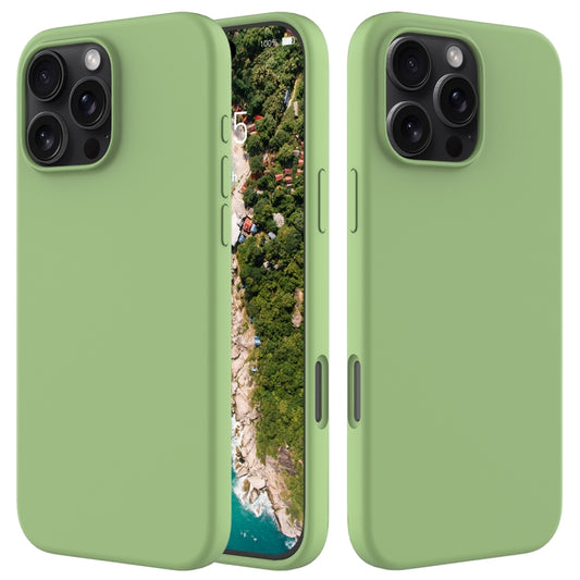 For iPhone 16 Pro Max Solid Color Silicone Phone Case(Mint Green) - More iPhone Cases by PMC Jewellery | Online Shopping South Africa | PMC Jewellery | Buy Now Pay Later Mobicred