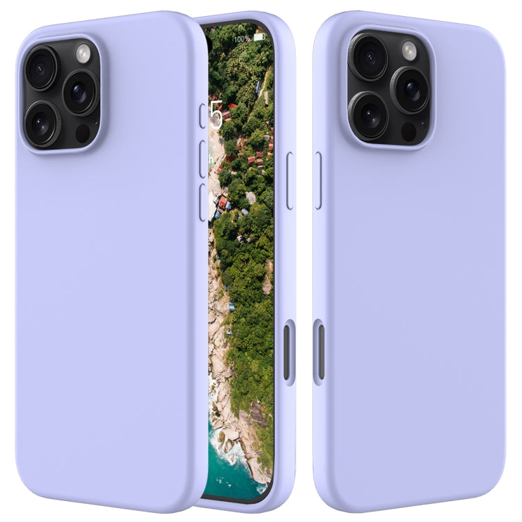 For iPhone 16 Pro Max Solid Color Silicone Phone Case(Purple) - More iPhone Cases by PMC Jewellery | Online Shopping South Africa | PMC Jewellery | Buy Now Pay Later Mobicred