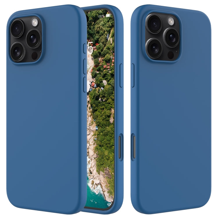 For iPhone 16 Pro Max Solid Color Silicone Phone Case(Cobalt Blue) - More iPhone Cases by PMC Jewellery | Online Shopping South Africa | PMC Jewellery | Buy Now Pay Later Mobicred