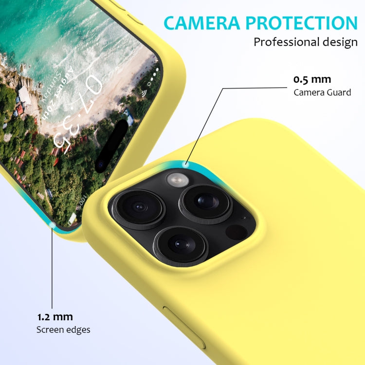 For iPhone 16 Pro Max Solid Color Silicone Phone Case(Lemon Yellow) - More iPhone Cases by PMC Jewellery | Online Shopping South Africa | PMC Jewellery | Buy Now Pay Later Mobicred