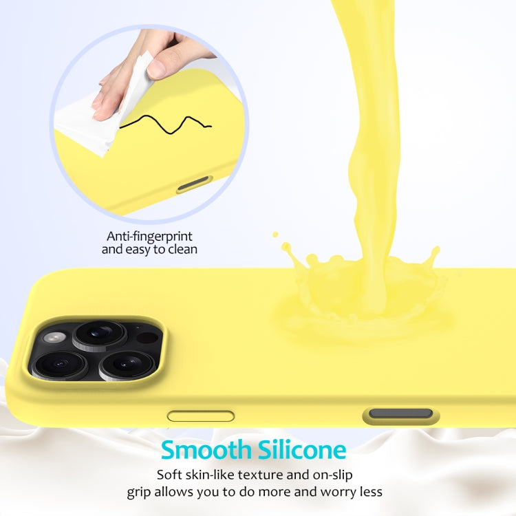 For iPhone 16 Pro Max Solid Color Silicone Phone Case(Lemon Yellow) - More iPhone Cases by PMC Jewellery | Online Shopping South Africa | PMC Jewellery | Buy Now Pay Later Mobicred