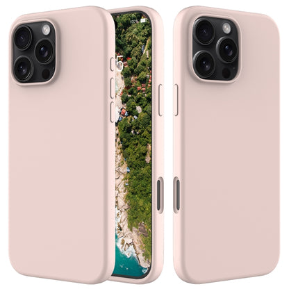 For iPhone 16 Pro Max Solid Color Silicone Phone Case(Sand Pink) - More iPhone Cases by PMC Jewellery | Online Shopping South Africa | PMC Jewellery | Buy Now Pay Later Mobicred