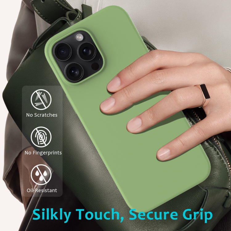 For iPhone 16 Pro Solid Color Silicone Phone Case(Mint Green) - More iPhone Cases by PMC Jewellery | Online Shopping South Africa | PMC Jewellery | Buy Now Pay Later Mobicred