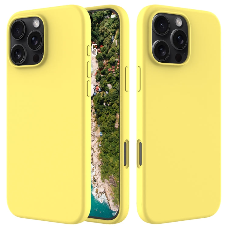 For iPhone 16 Pro Solid Color Silicone Phone Case(Lemon Yellow) - More iPhone Cases by PMC Jewellery | Online Shopping South Africa | PMC Jewellery | Buy Now Pay Later Mobicred