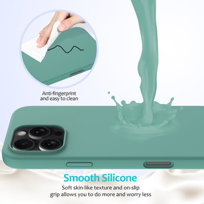 For iPhone 16 Pro Solid Color Silicone Phone Case(Pine Needle Green) - More iPhone Cases by PMC Jewellery | Online Shopping South Africa | PMC Jewellery | Buy Now Pay Later Mobicred