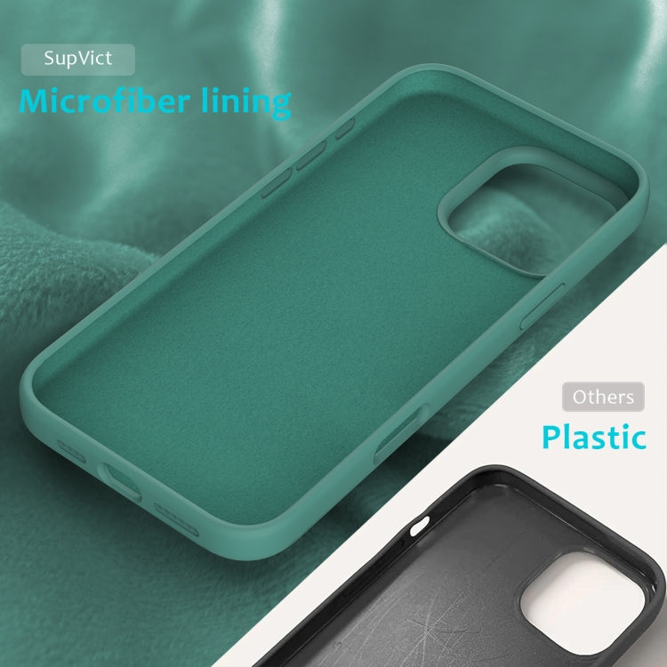 For iPhone 16 Pro Solid Color Silicone Phone Case(Pine Needle Green) - More iPhone Cases by PMC Jewellery | Online Shopping South Africa | PMC Jewellery | Buy Now Pay Later Mobicred