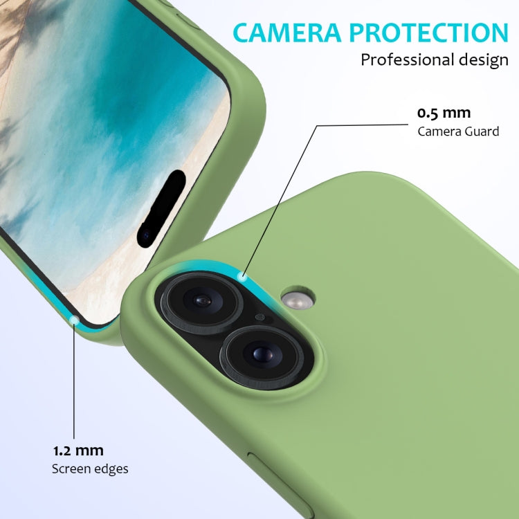 For iPhone 16 Plus Solid Color Silicone Phone Case(Mint Green) - More iPhone Cases by PMC Jewellery | Online Shopping South Africa | PMC Jewellery | Buy Now Pay Later Mobicred