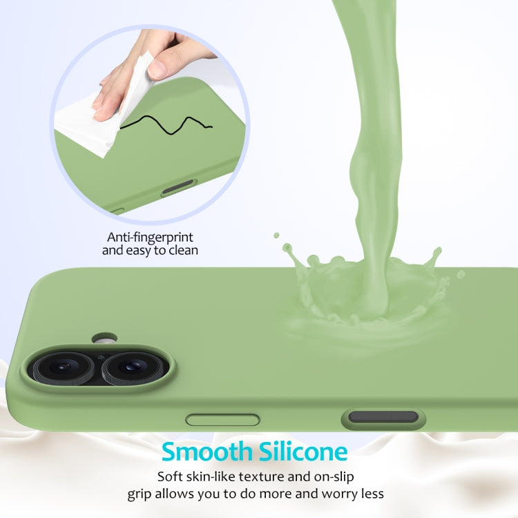 For iPhone 16 Plus Solid Color Silicone Phone Case(Mint Green) - More iPhone Cases by PMC Jewellery | Online Shopping South Africa | PMC Jewellery | Buy Now Pay Later Mobicred