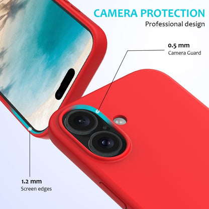 For iPhone 16 Plus Solid Color Silicone Phone Case(Red) - More iPhone Cases by PMC Jewellery | Online Shopping South Africa | PMC Jewellery | Buy Now Pay Later Mobicred