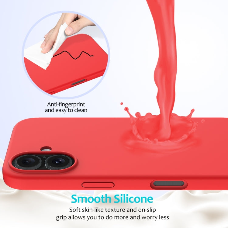 For iPhone 16 Plus Solid Color Silicone Phone Case(Red) - More iPhone Cases by PMC Jewellery | Online Shopping South Africa | PMC Jewellery | Buy Now Pay Later Mobicred