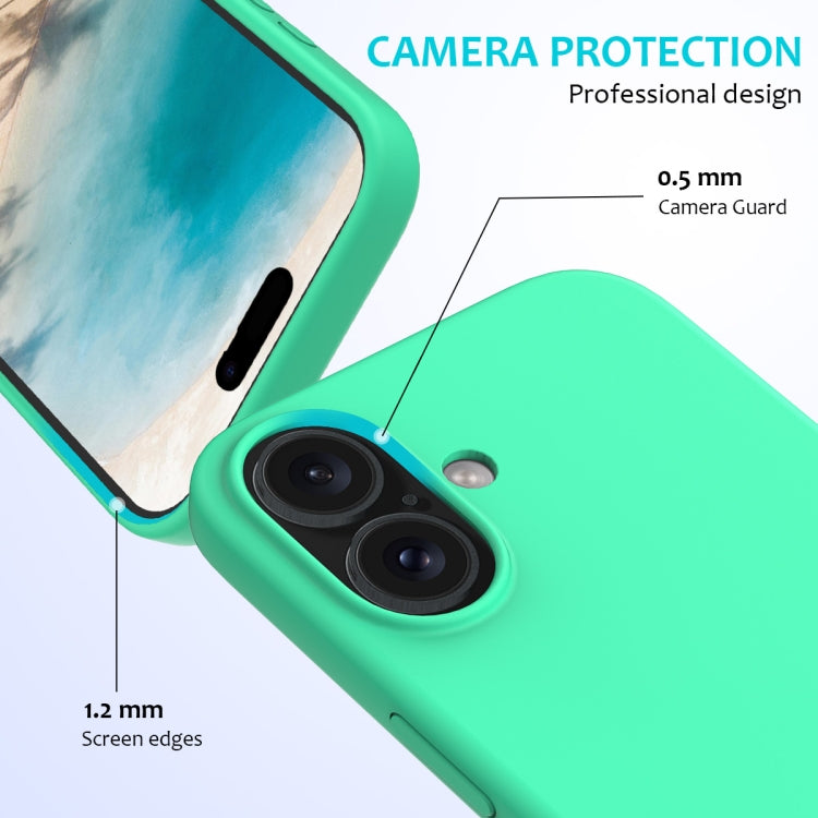 For iPhone 16 Plus Solid Color Silicone Phone Case(Green) - More iPhone Cases by PMC Jewellery | Online Shopping South Africa | PMC Jewellery | Buy Now Pay Later Mobicred