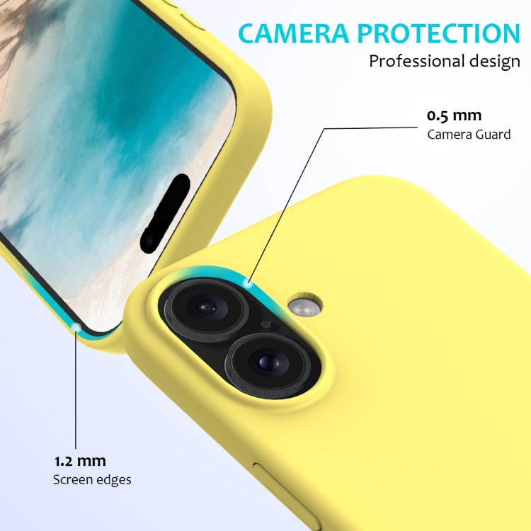 For iPhone 16 Plus Solid Color Silicone Phone Case(Lemon Yellow) - More iPhone Cases by PMC Jewellery | Online Shopping South Africa | PMC Jewellery | Buy Now Pay Later Mobicred