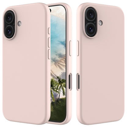 For iPhone 16 Plus Solid Color Silicone Phone Case(Sand Pink) - More iPhone Cases by PMC Jewellery | Online Shopping South Africa | PMC Jewellery | Buy Now Pay Later Mobicred