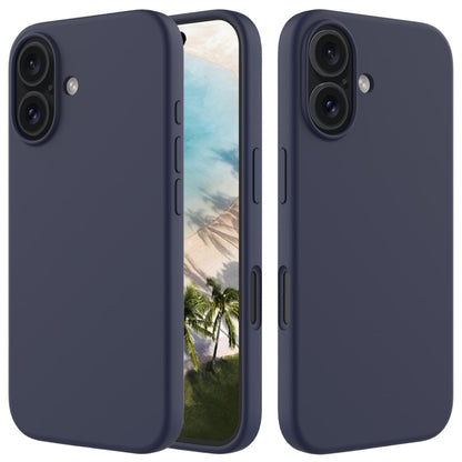 For iPhone 16 Plus Solid Color Silicone Phone Case(Midnight Blue) - More iPhone Cases by PMC Jewellery | Online Shopping South Africa | PMC Jewellery | Buy Now Pay Later Mobicred