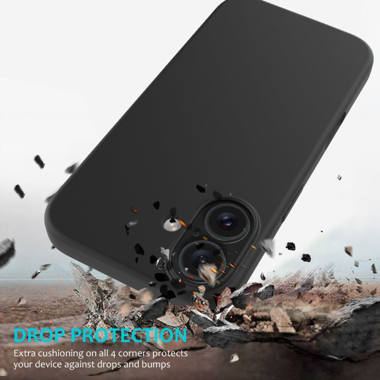 For iPhone 16 Solid Color Silicone Phone Case(Black) - More iPhone Cases by PMC Jewellery | Online Shopping South Africa | PMC Jewellery | Buy Now Pay Later Mobicred