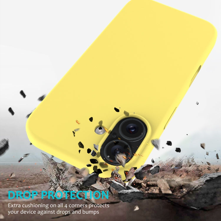 For iPhone 16 Solid Color Silicone Phone Case(Lemon Yellow) - More iPhone Cases by PMC Jewellery | Online Shopping South Africa | PMC Jewellery | Buy Now Pay Later Mobicred