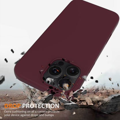 For iPhone 16 Pro Max Shockproof Silicone Magsafe Phone Case(Plum Color) - iPhone 16 Pro Max Cases by PMC Jewellery | Online Shopping South Africa | PMC Jewellery | Buy Now Pay Later Mobicred