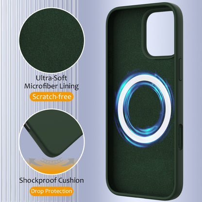 For iPhone 16 Pro Max Shockproof Silicone Magsafe Phone Case(Dark Green) - iPhone 16 Pro Max Cases by PMC Jewellery | Online Shopping South Africa | PMC Jewellery | Buy Now Pay Later Mobicred