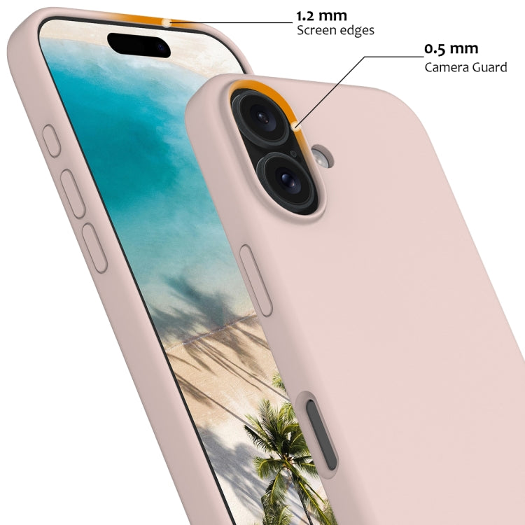 For iPhone 16 Plus Shockproof Silicone Magsafe Phone Case(Sand Pink) - iPhone 16 Plus Cases by PMC Jewellery | Online Shopping South Africa | PMC Jewellery | Buy Now Pay Later Mobicred