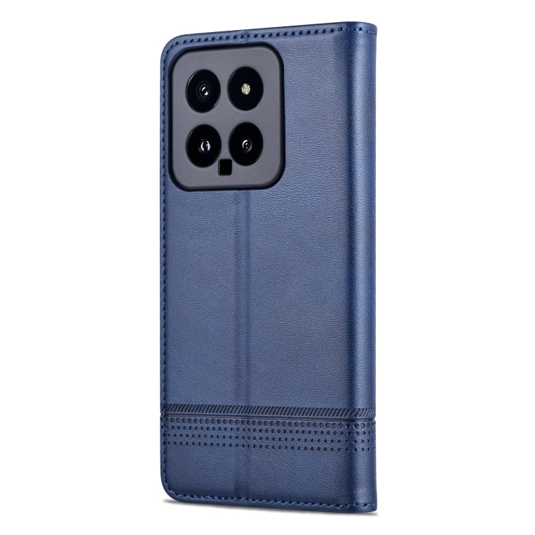 For Xiaomi 14 AZNS Magnetic Calf Texture Flip Leather Phone Case(Dark Blue) - 14 Cases by AZNS | Online Shopping South Africa | PMC Jewellery | Buy Now Pay Later Mobicred